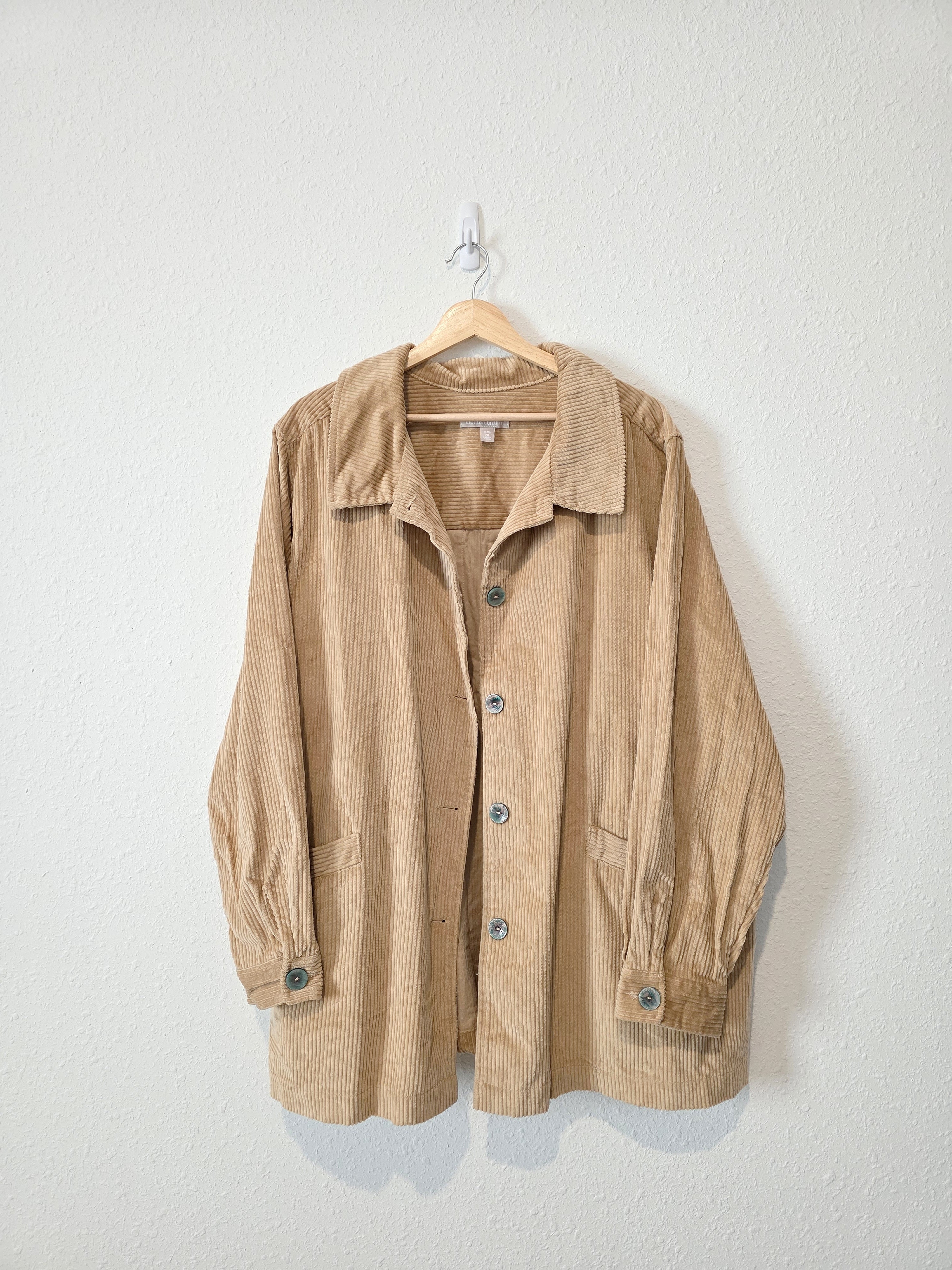 Camel Corduroy Shirt Jacket (2X)