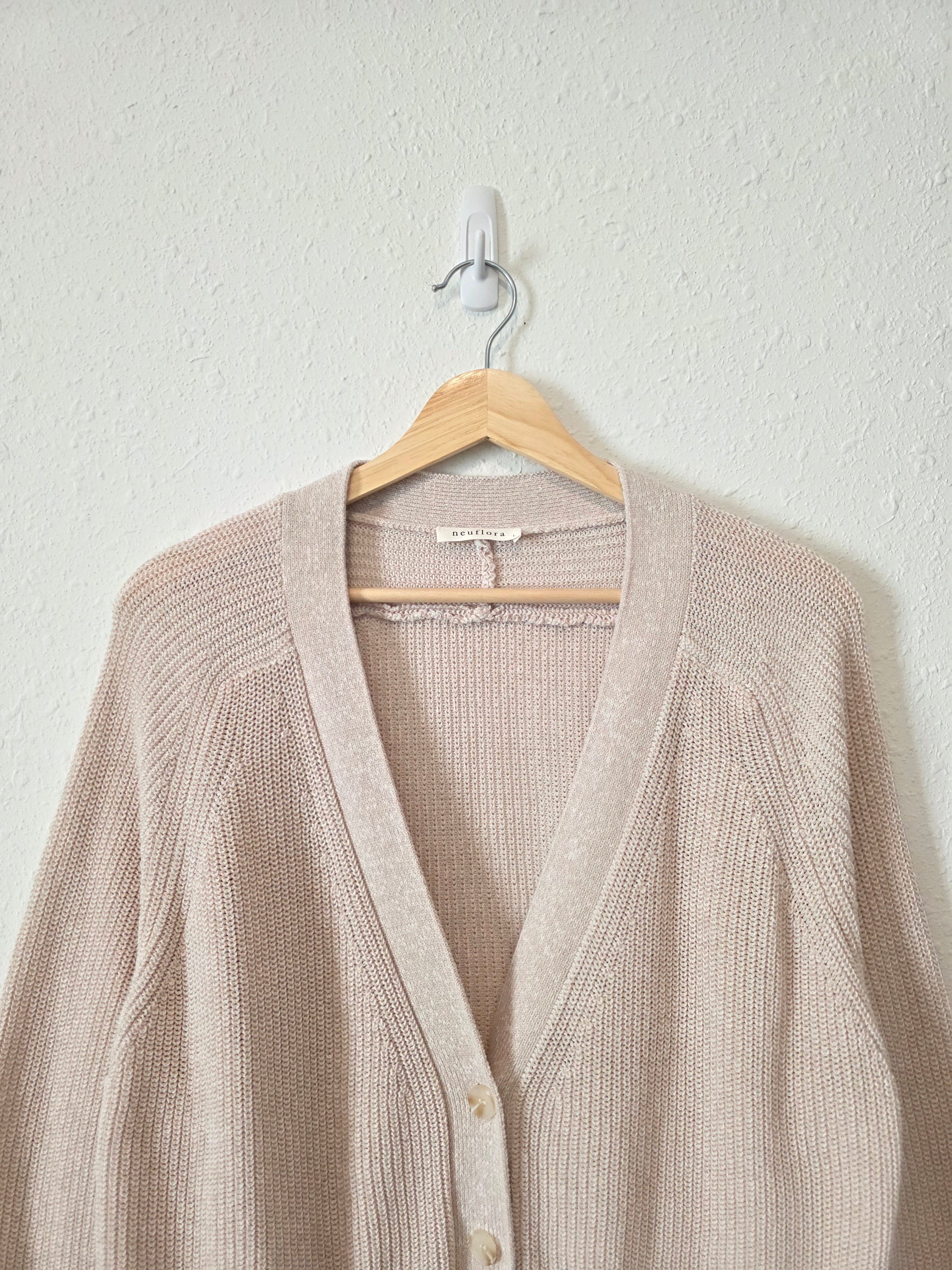 Neuflora Neutral Cardigan Sweater (L)