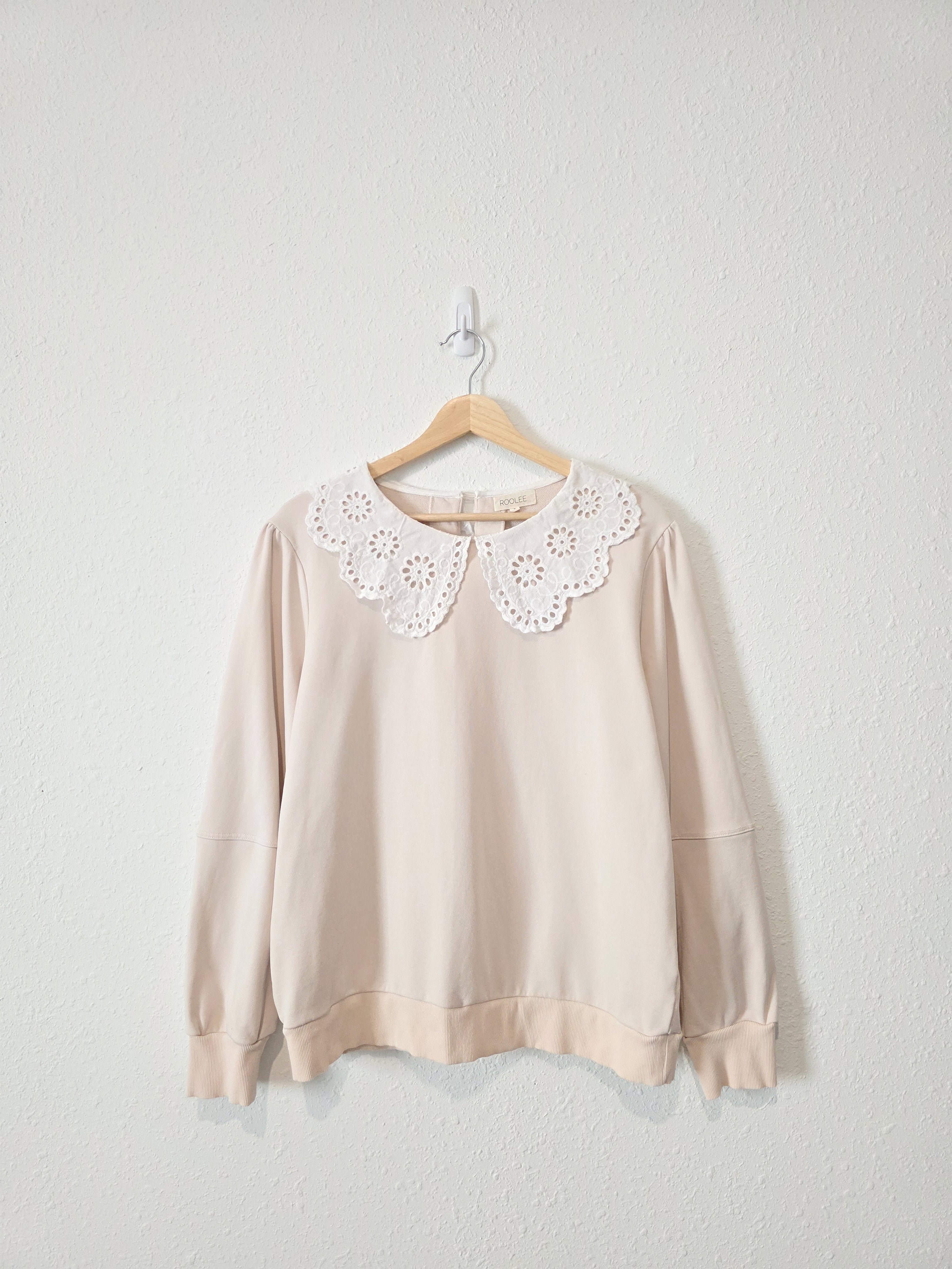 Roolee Eyelet Collar Sweatshirt (L)