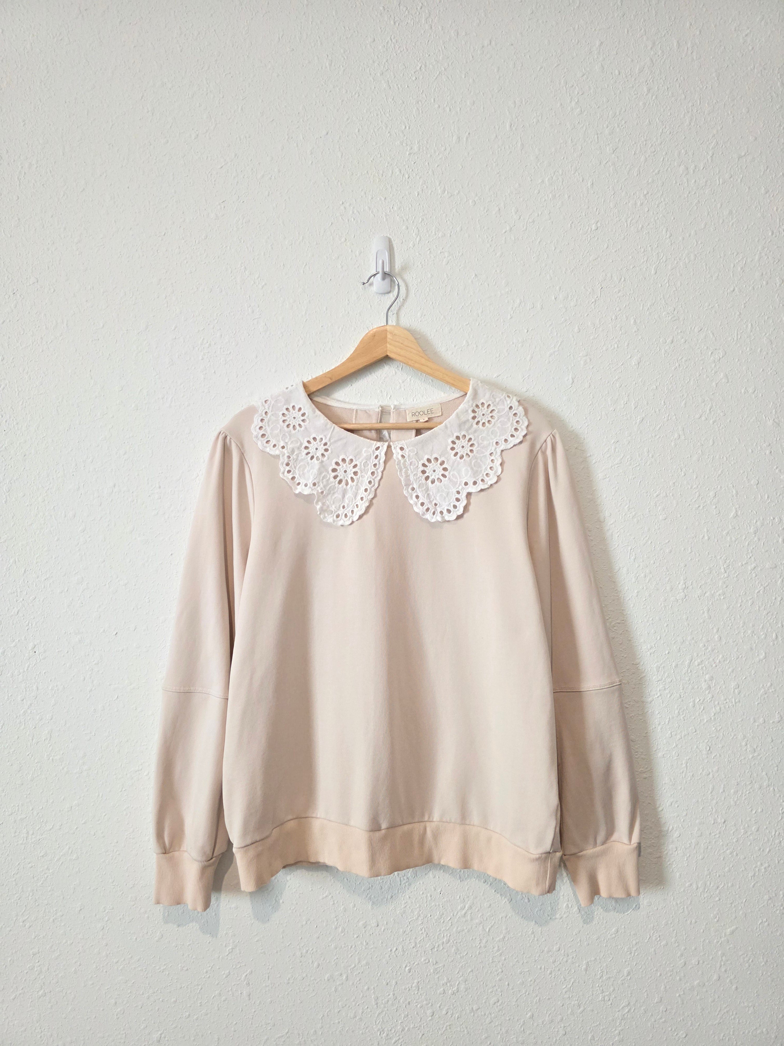 Roolee Eyelet Collar Sweatshirt (L)