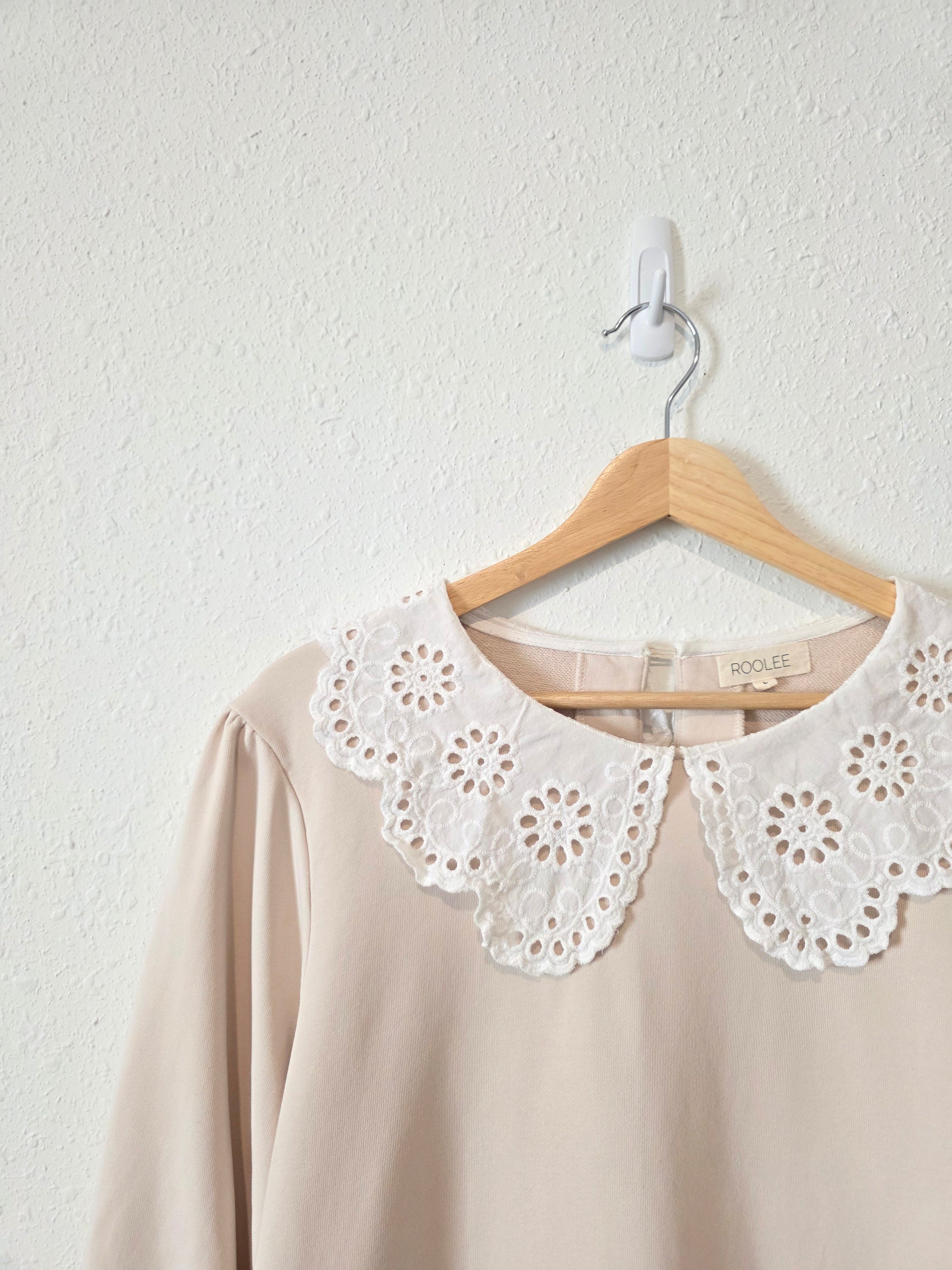 Roolee Eyelet Collar Sweatshirt (L)