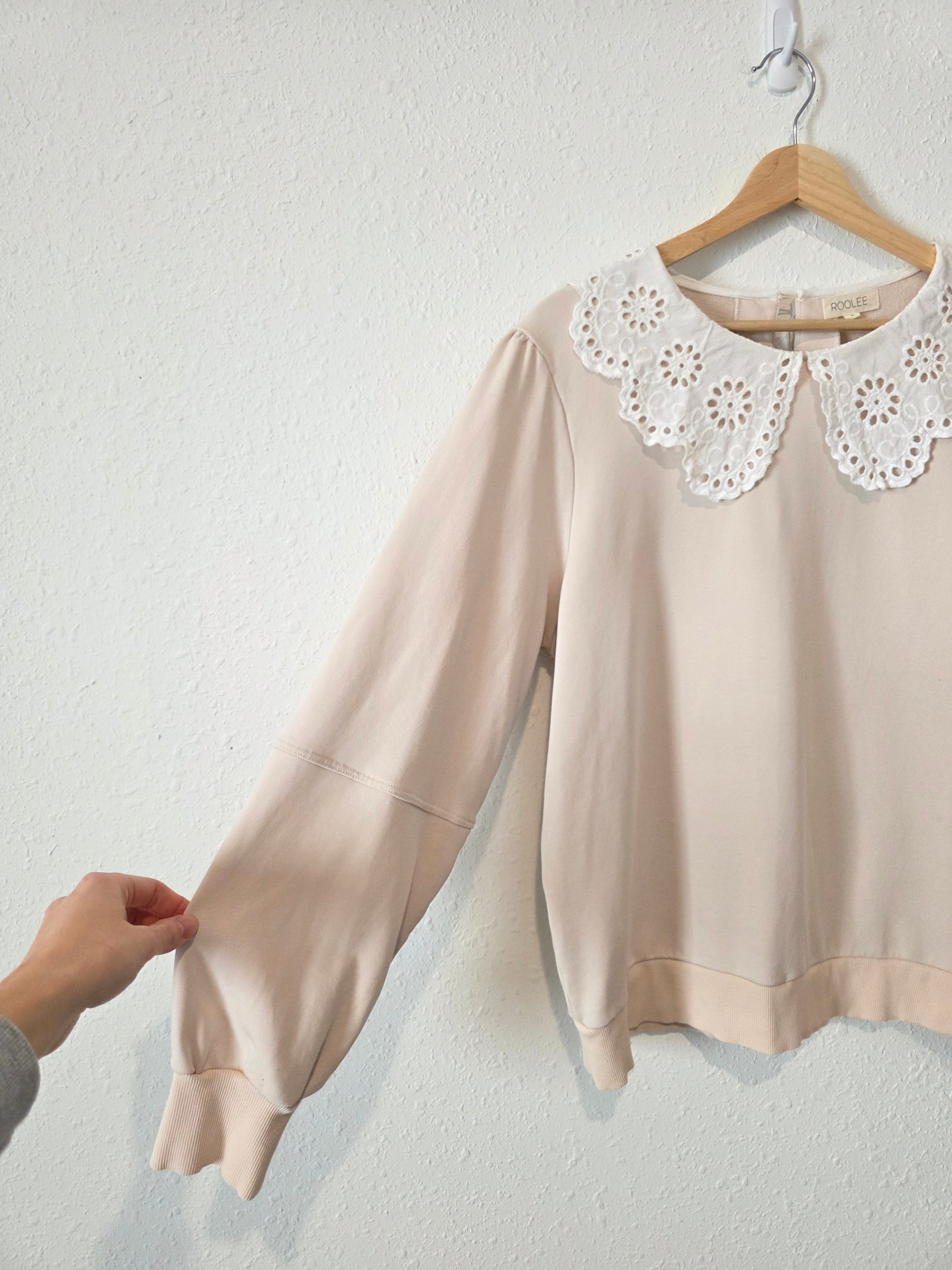 Roolee Eyelet Collar Sweatshirt (L)