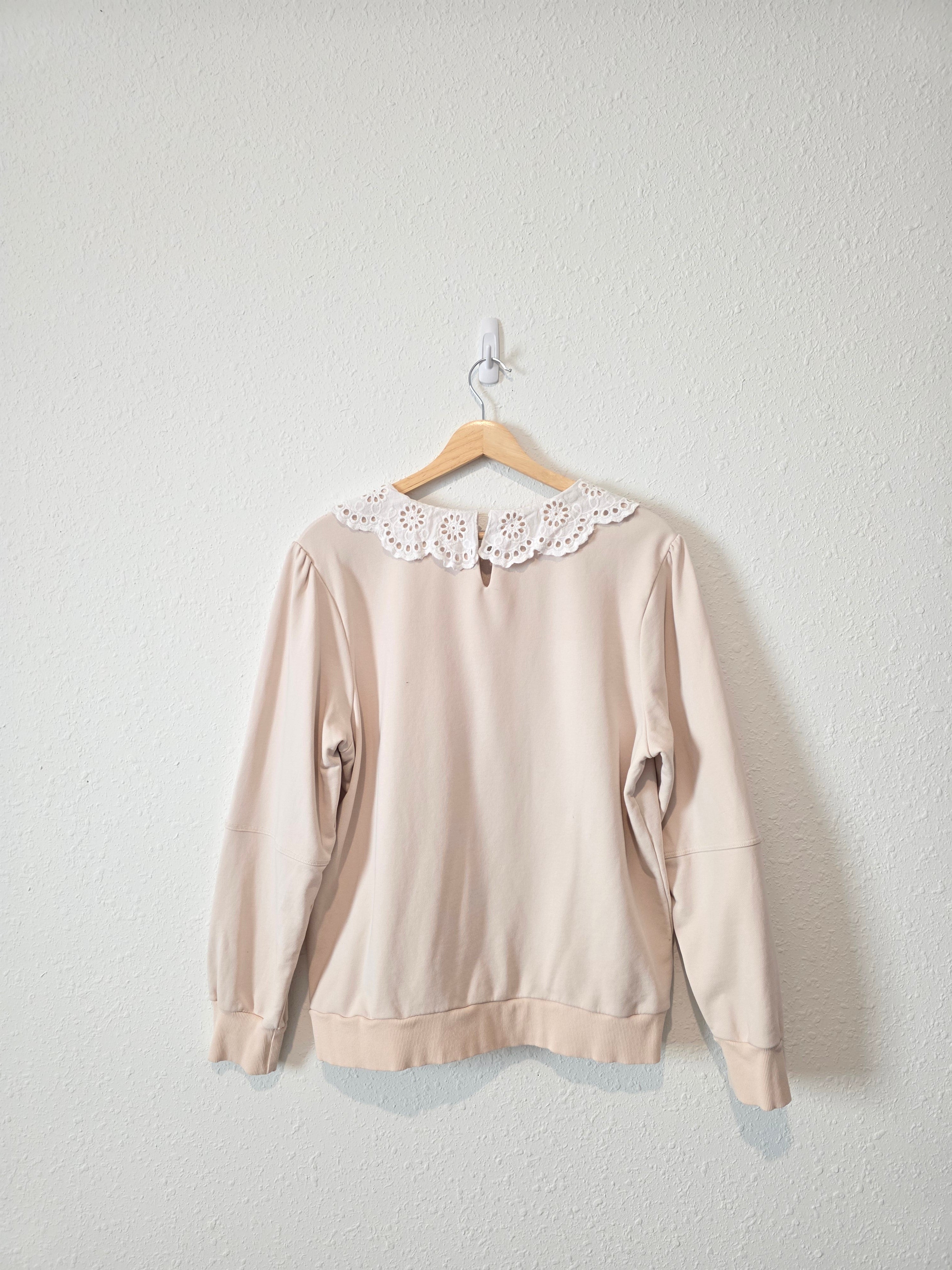 Roolee Eyelet Collar Sweatshirt (L)