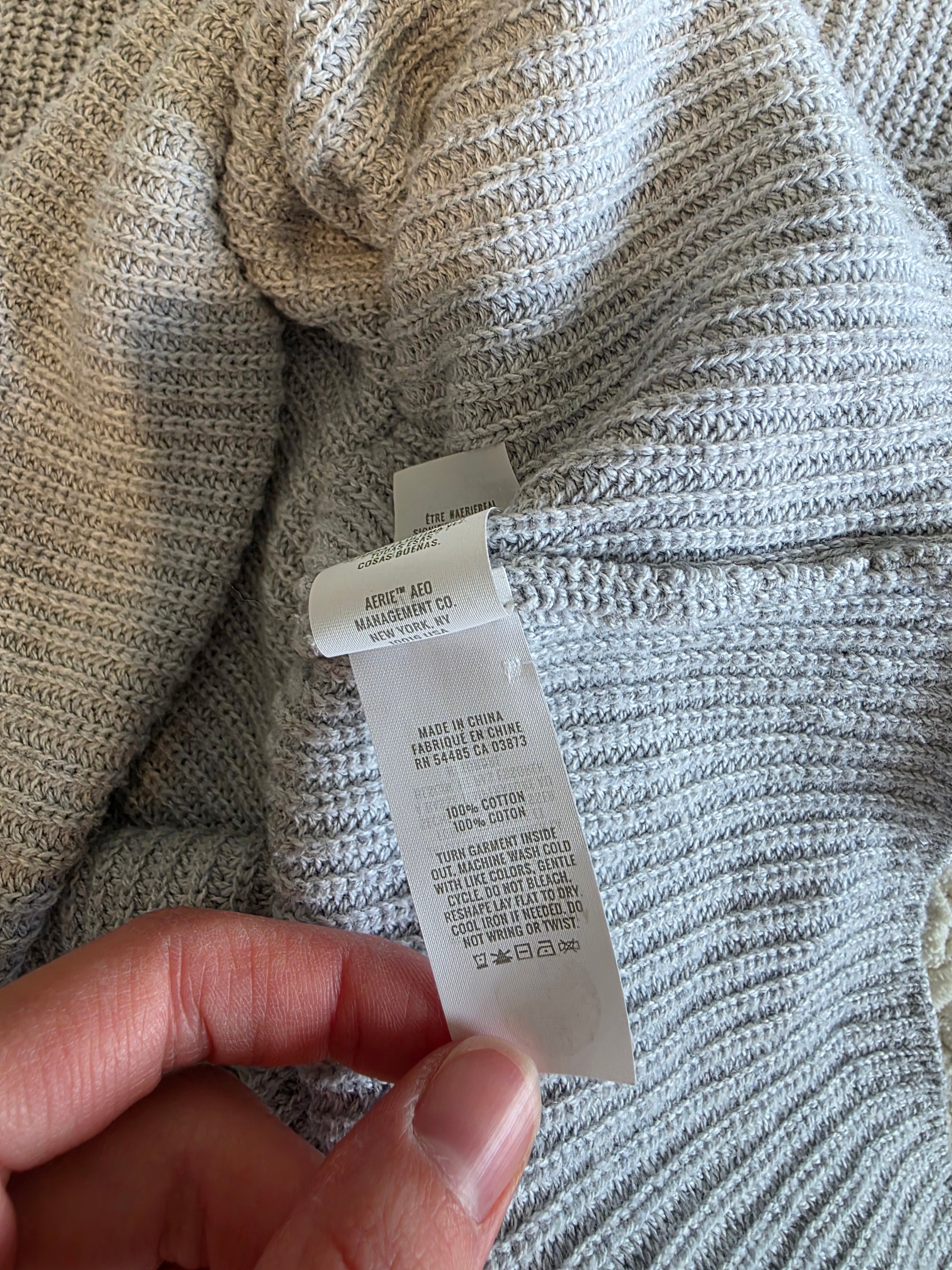 Aerie Cotton Henley Sweater (S)