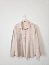Z Supply Oatmeal Shirt Jacket (M)