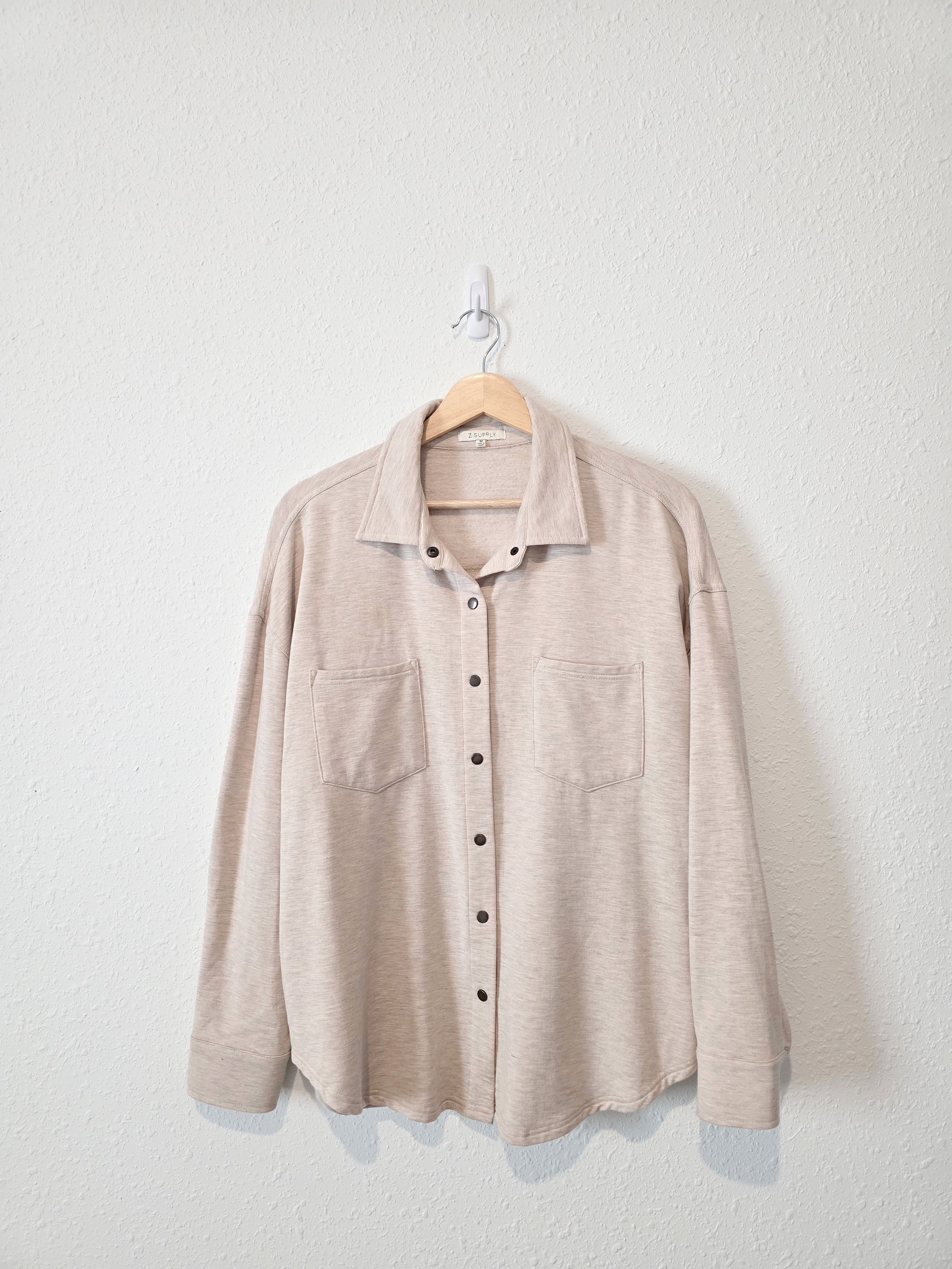 Z Supply Oatmeal Shirt Jacket (M)