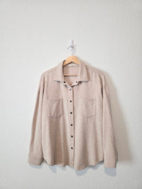 Z Supply Oatmeal Shirt Jacket (M)