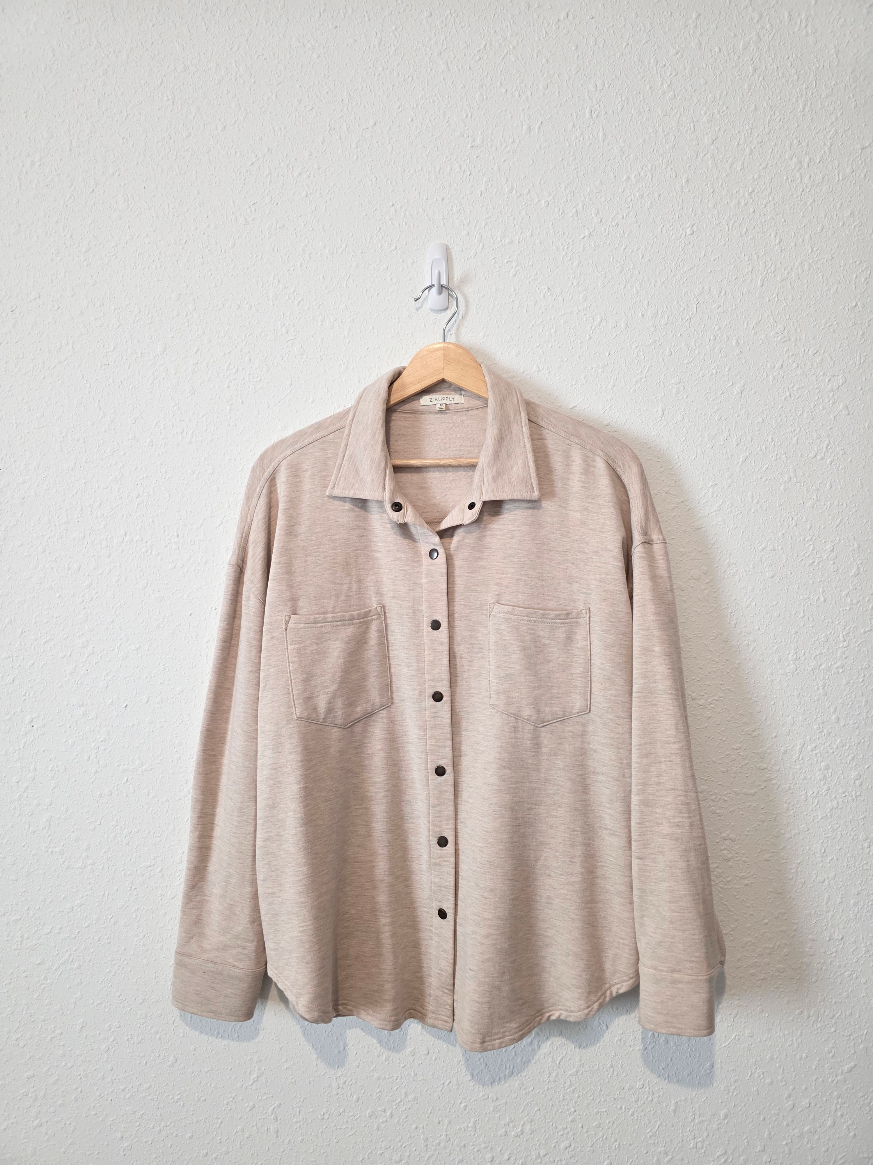Z Supply Oatmeal Shirt Jacket (M)
