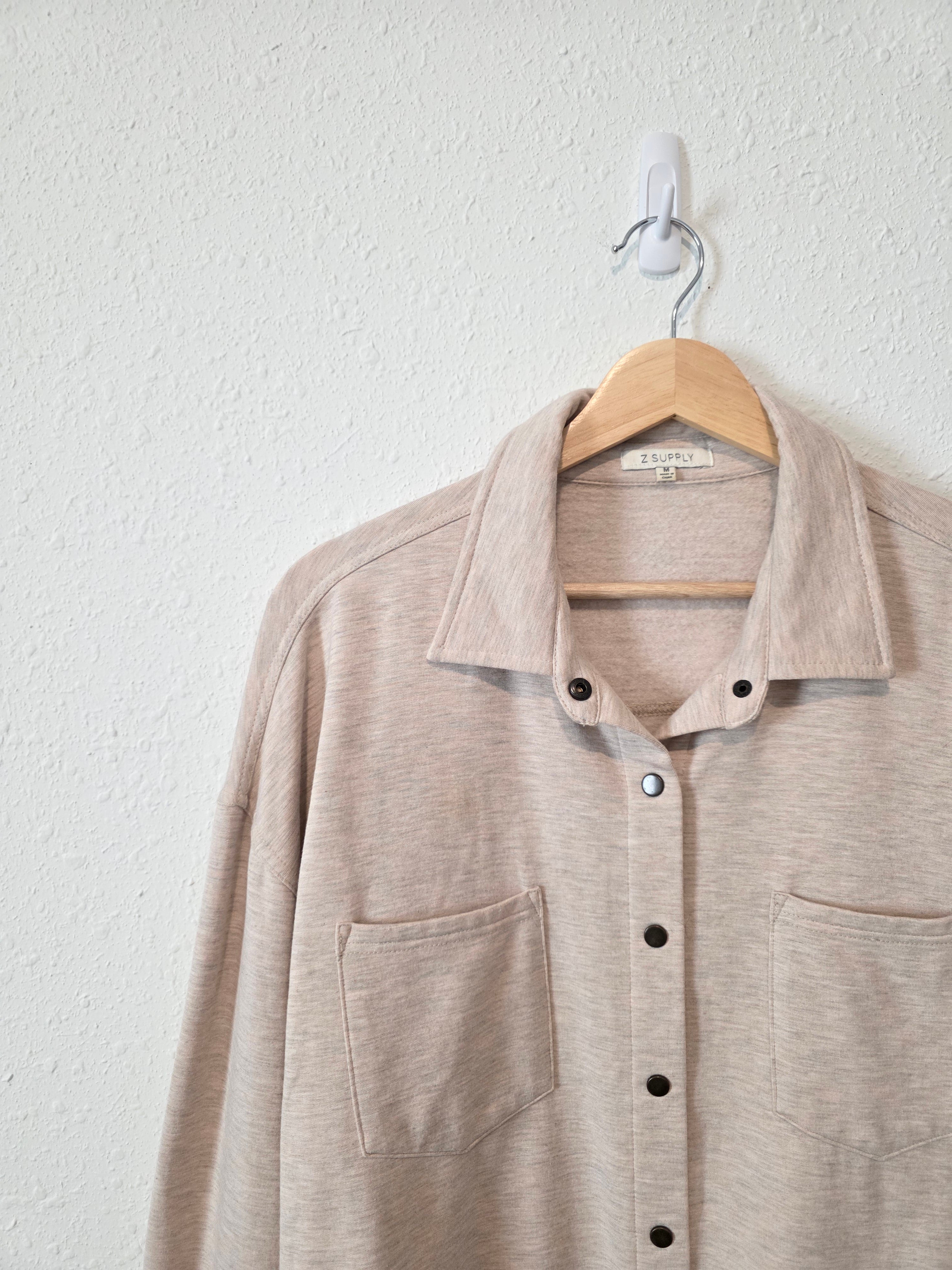 Z Supply Oatmeal Shirt Jacket (M)