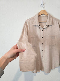 Z Supply Oatmeal Shirt Jacket (M)