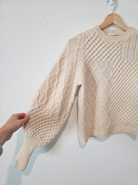 Frame Wool Blend Puff Sleeve Sweater (S)