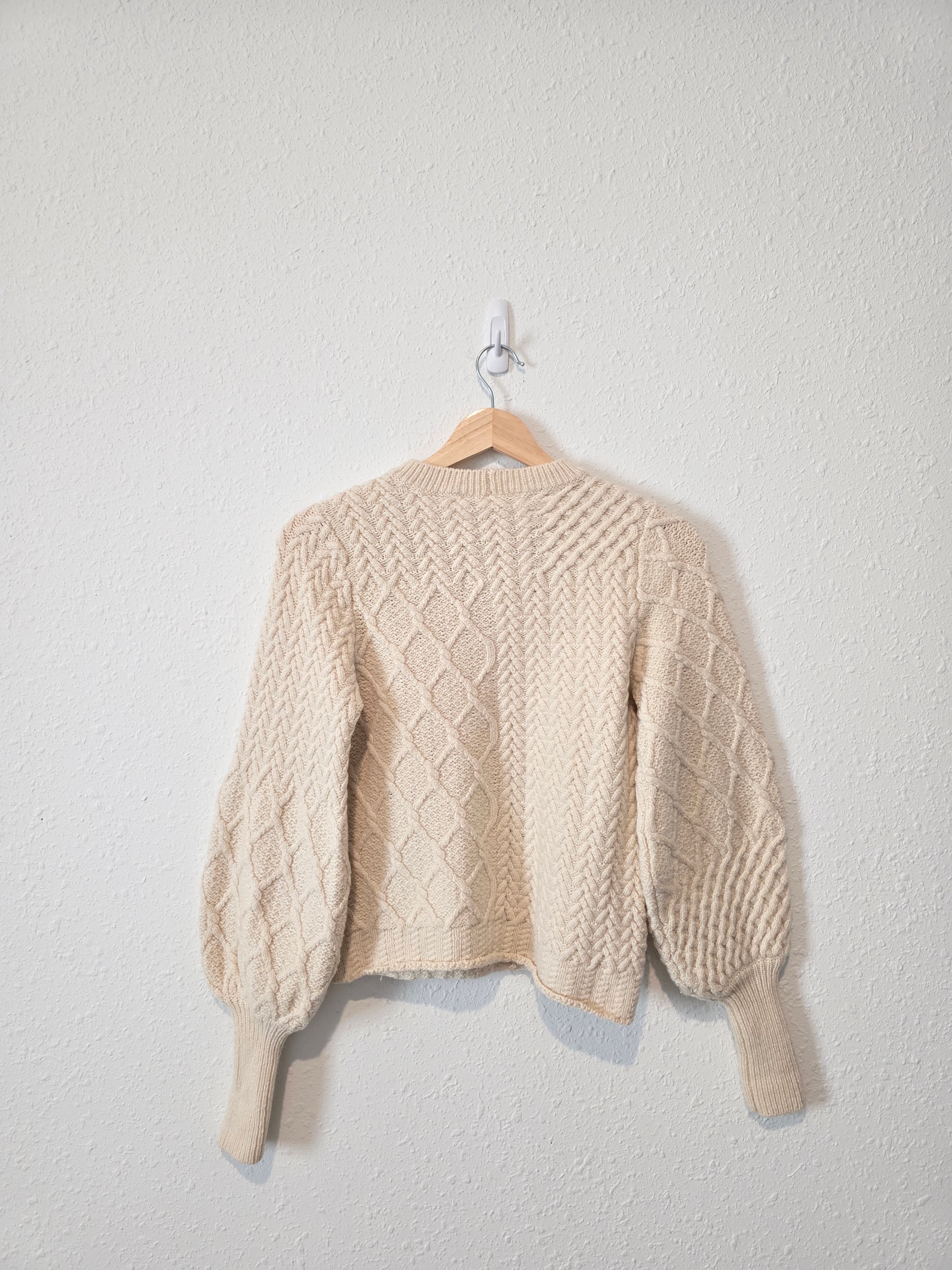 Frame Wool Blend Puff Sleeve Sweater (S)