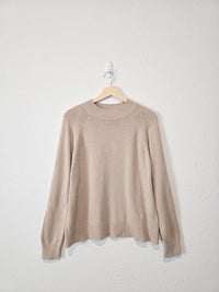 Quince Organic Cotton Mockneck Sweater (M)