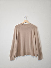 Quince Organic Cotton Mockneck Sweater (M)