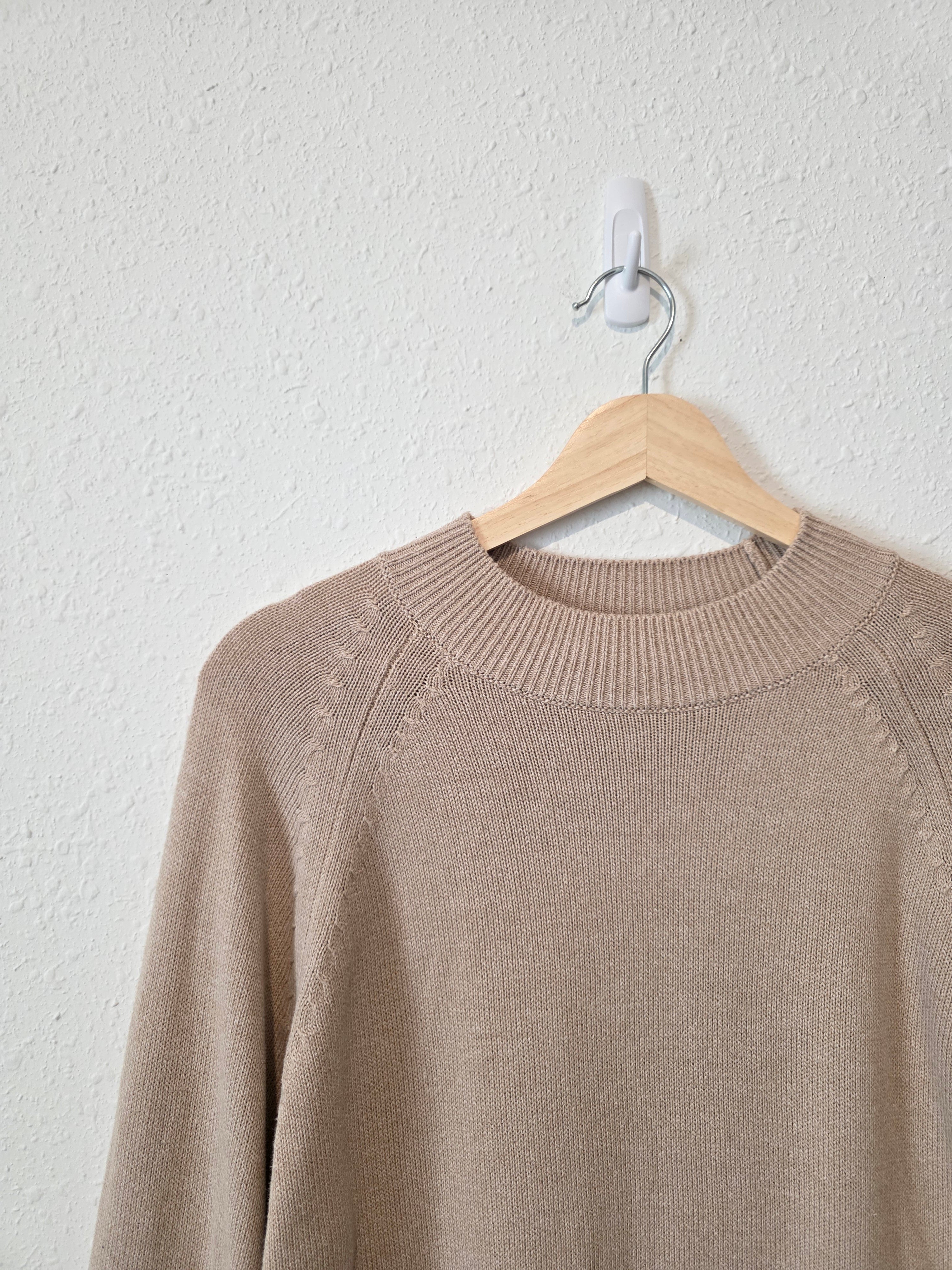 Quince Organic Cotton Mockneck Sweater (M)