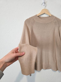 Quince Organic Cotton Mockneck Sweater (M)