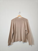 Quince Organic Cotton Mockneck Sweater (M)