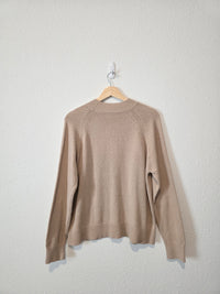 Quince Organic Cotton Mockneck Sweater (M)
