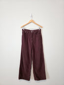 Chocolate Brown Wide Leg Cord Jeans (29)