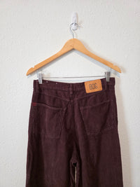 Chocolate Brown Wide Leg Cord Jeans (29)