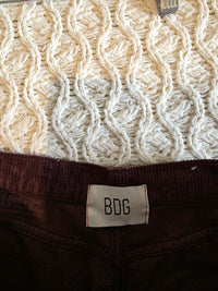 Chocolate Brown Wide Leg Cord Jeans (29)