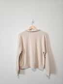 Aerie Oat Waffle Quarter Zip (S)