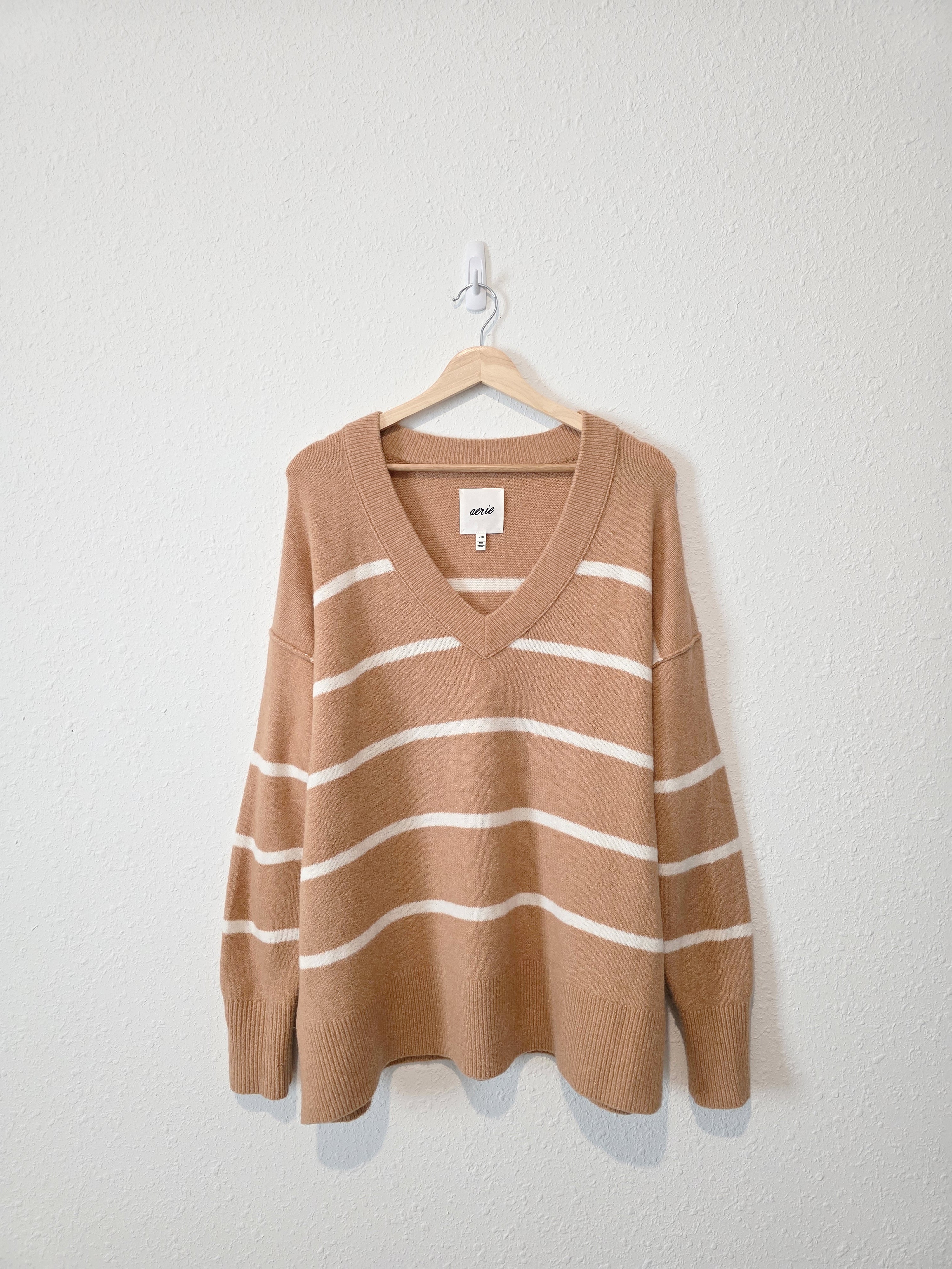 Aerie Cozy Striped Sweater (M)