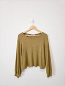 Carly Jean Moss Ribbed Tee (S)