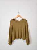 Carly Jean Moss Ribbed Tee (S)
