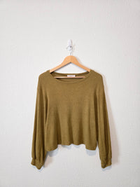 Carly Jean Moss Ribbed Tee (S)