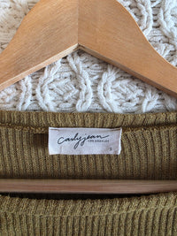 Carly Jean Moss Ribbed Tee (S)