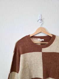 Z Supply Cozy Checkered Sweater (XS)