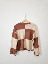 Z Supply Cozy Checkered Sweater (XS)