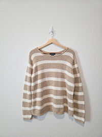 Vintage Cotton Ramie Striped Sweater (XL)
