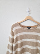 Vintage Cotton Ramie Striped Sweater (XL)