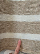 Vintage Cotton Ramie Striped Sweater (XL)