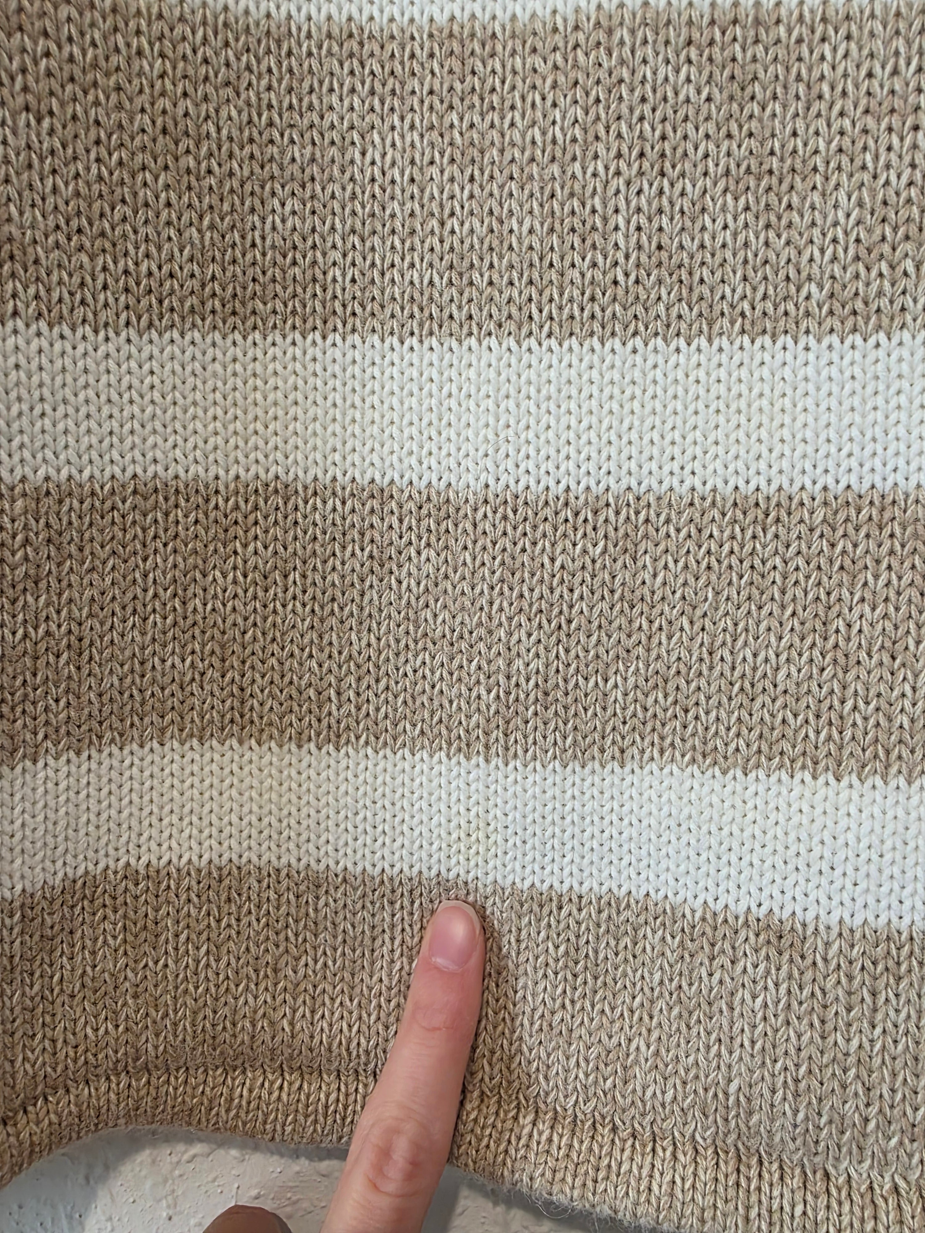 Vintage Cotton Ramie Striped Sweater (XL)