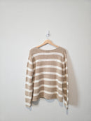 Vintage Cotton Ramie Striped Sweater (XL)