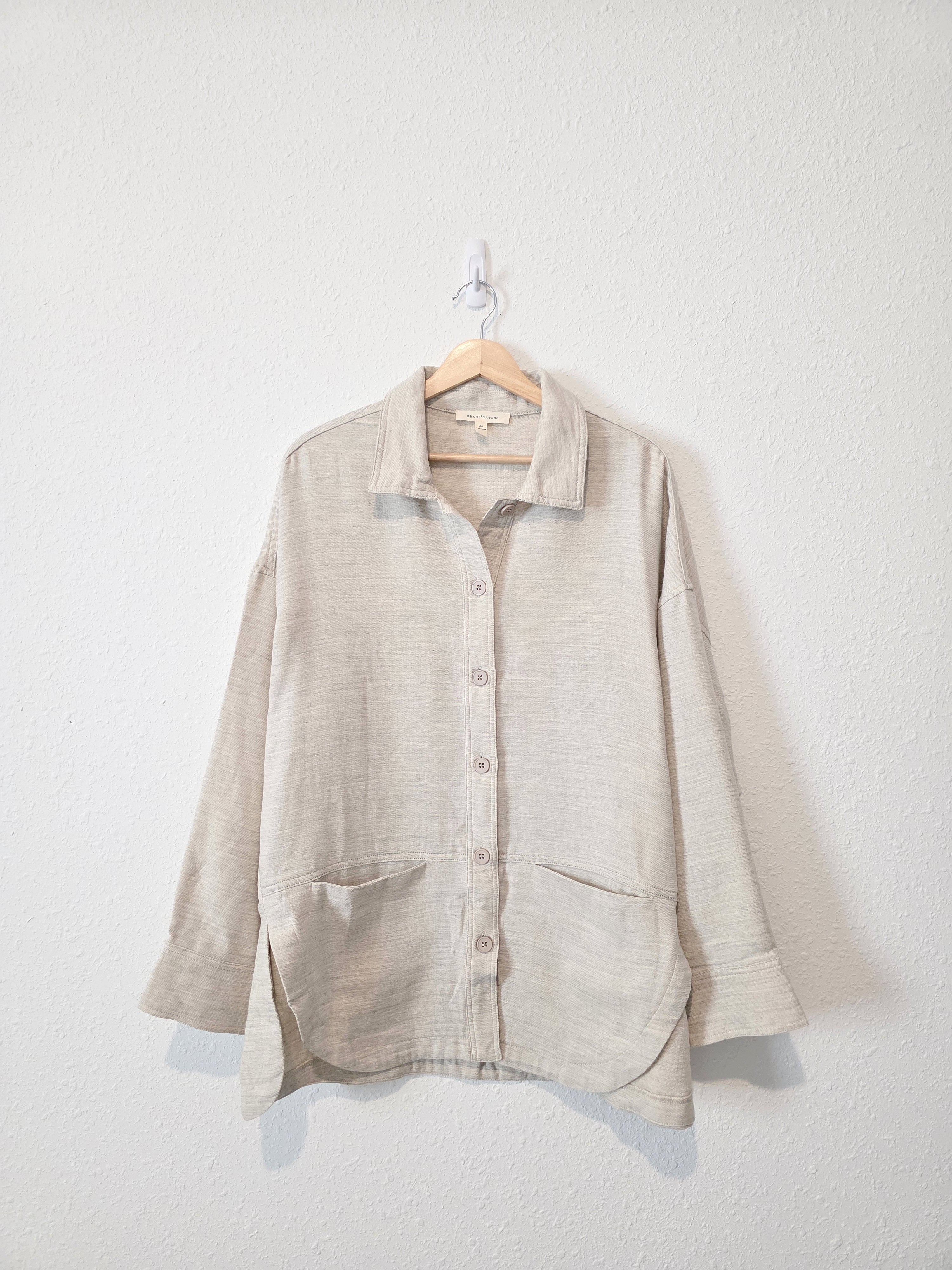 Grade & Gather Oversized Boxy Shirt Jacket (M/L)