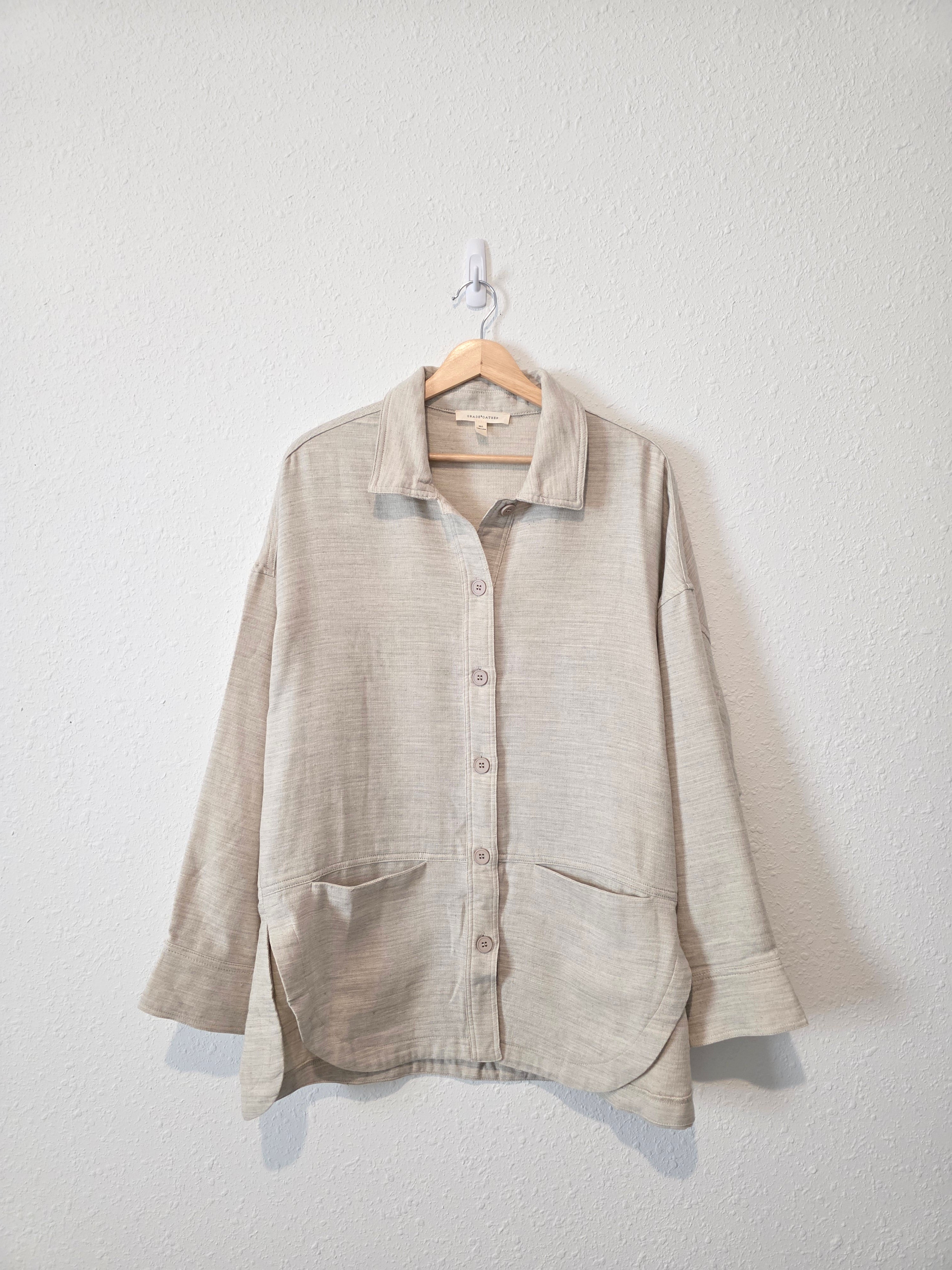 Grade & Gather Oversized Boxy Shirt Jacket (M/L)
