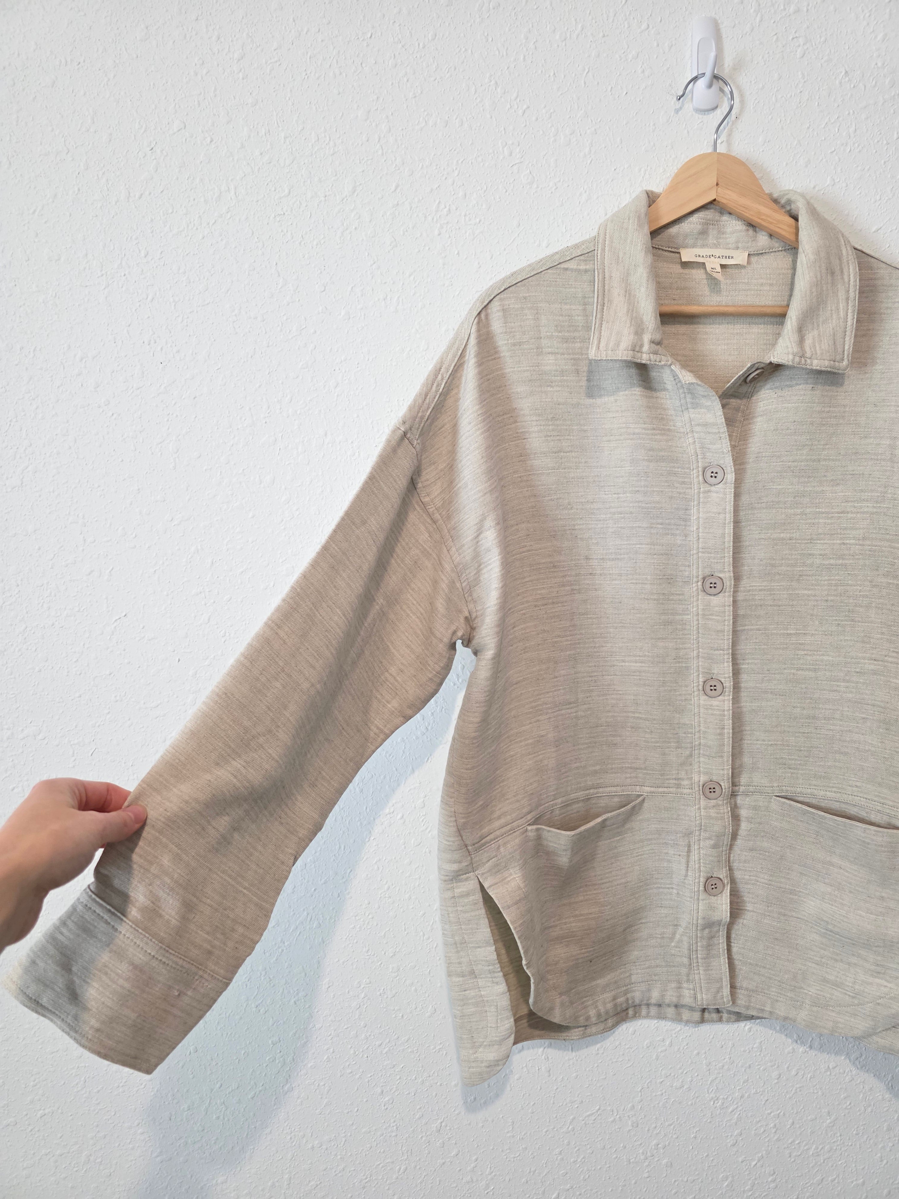 Grade & Gather Oversized Boxy Shirt Jacket (M/L)