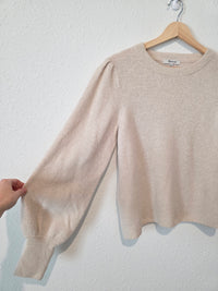 Madewell Puff Sleeve Knit Sweater (M)