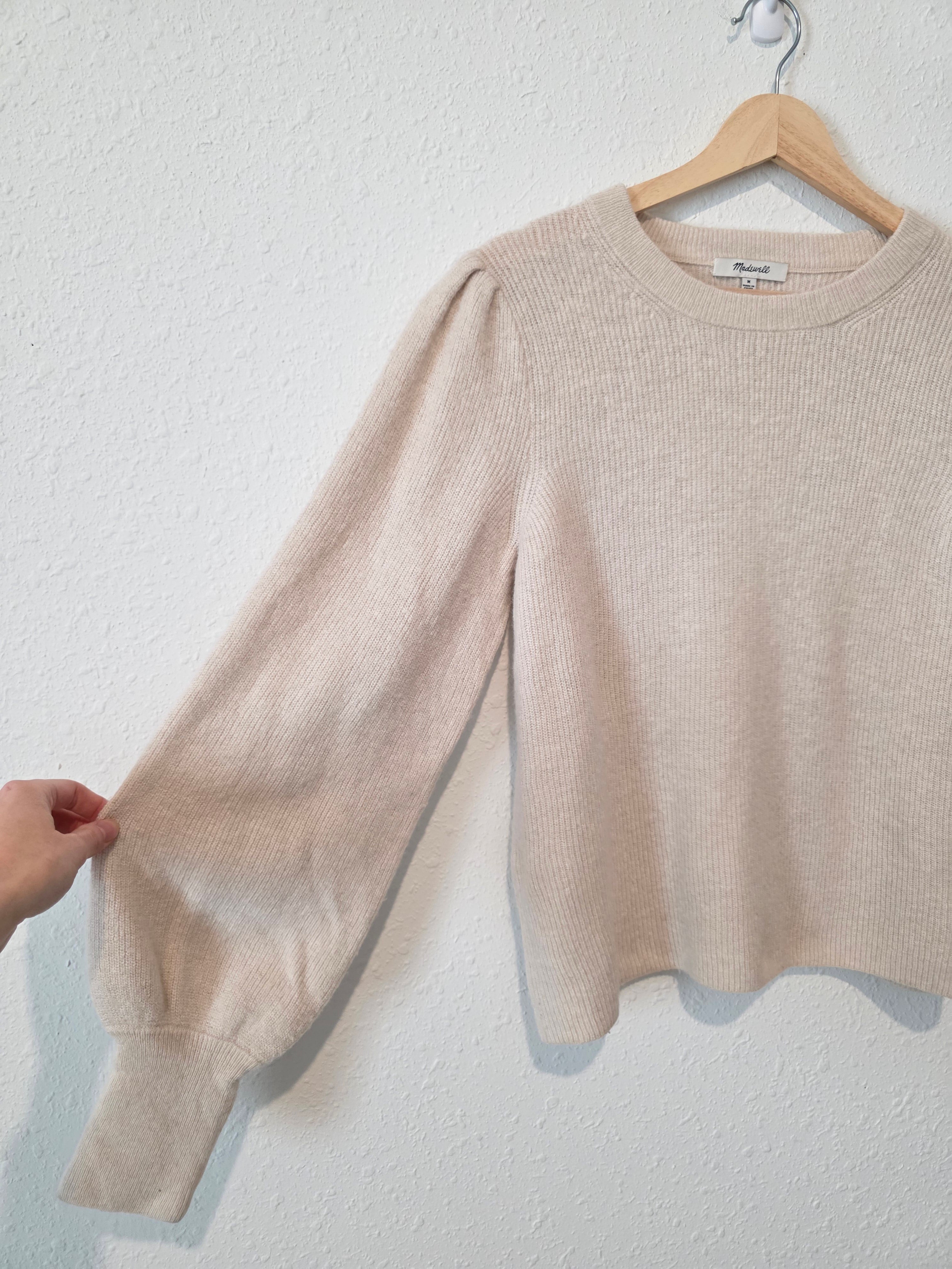 Madewell Puff Sleeve Knit Sweater (M)