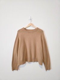 Banana Republic Camel Cotton Blend Sweater (L)