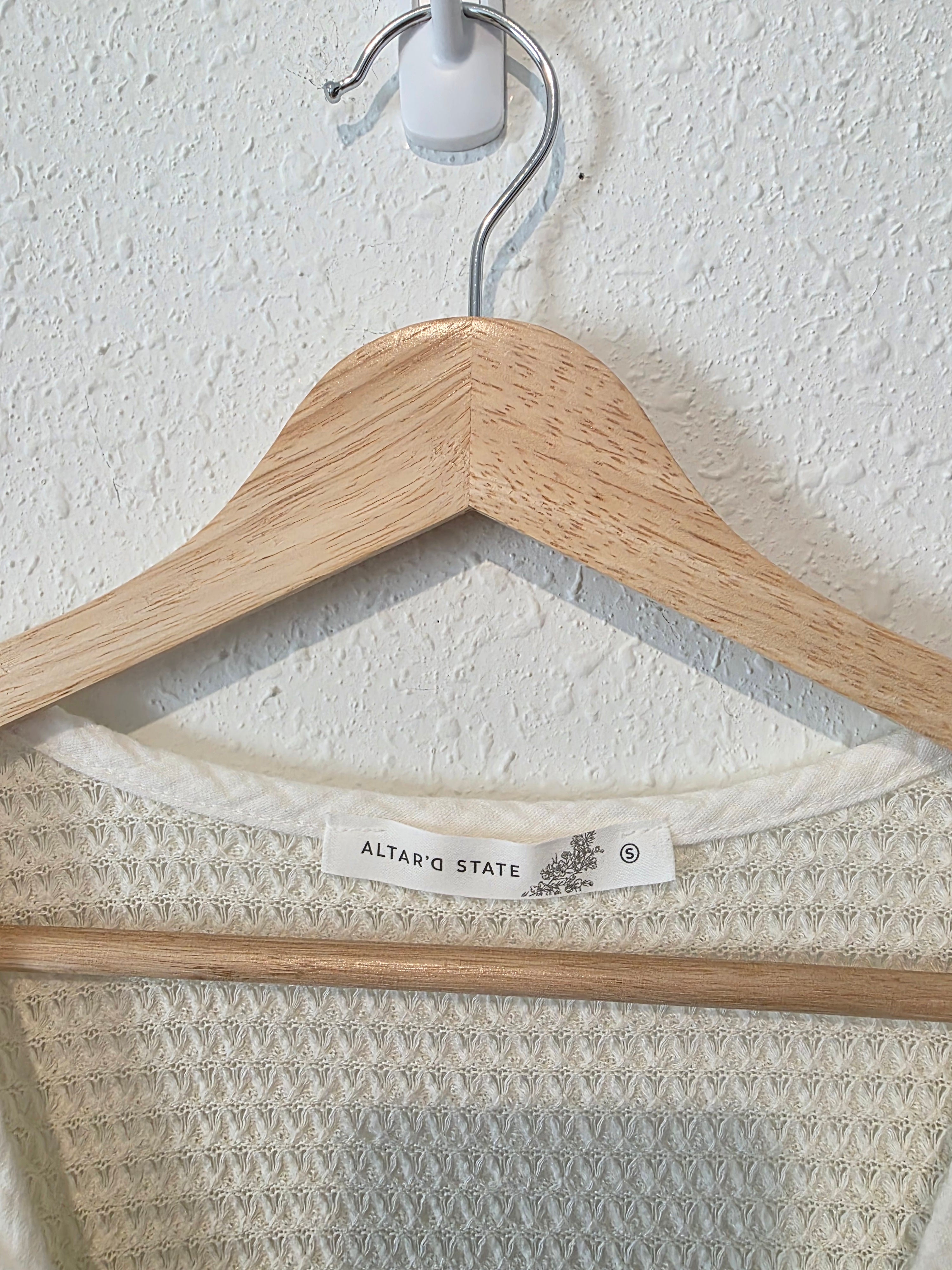 Altar'd State Gauze Puff Sleeve Top (S)