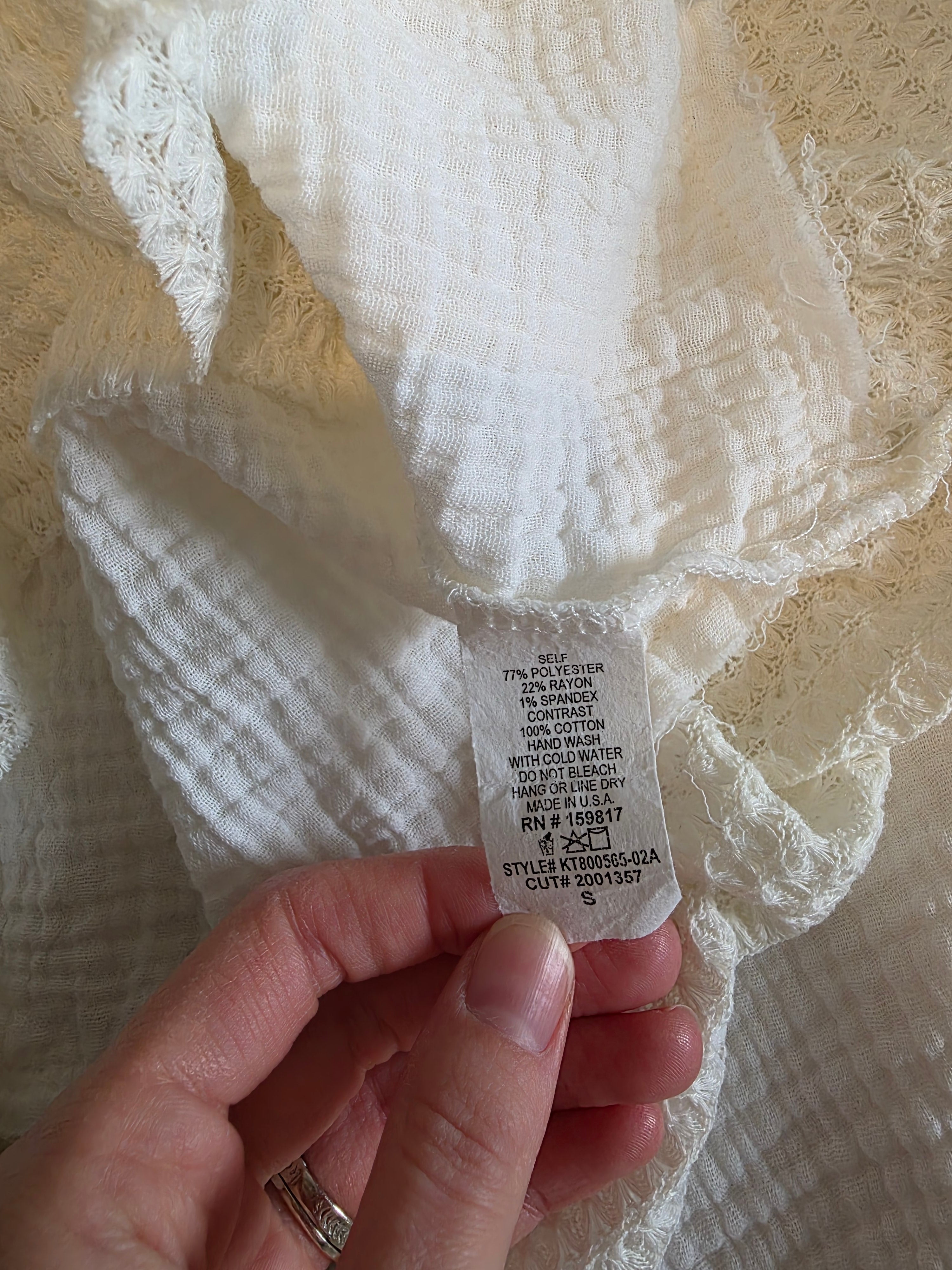 Altar'd State Gauze Puff Sleeve Top (S)