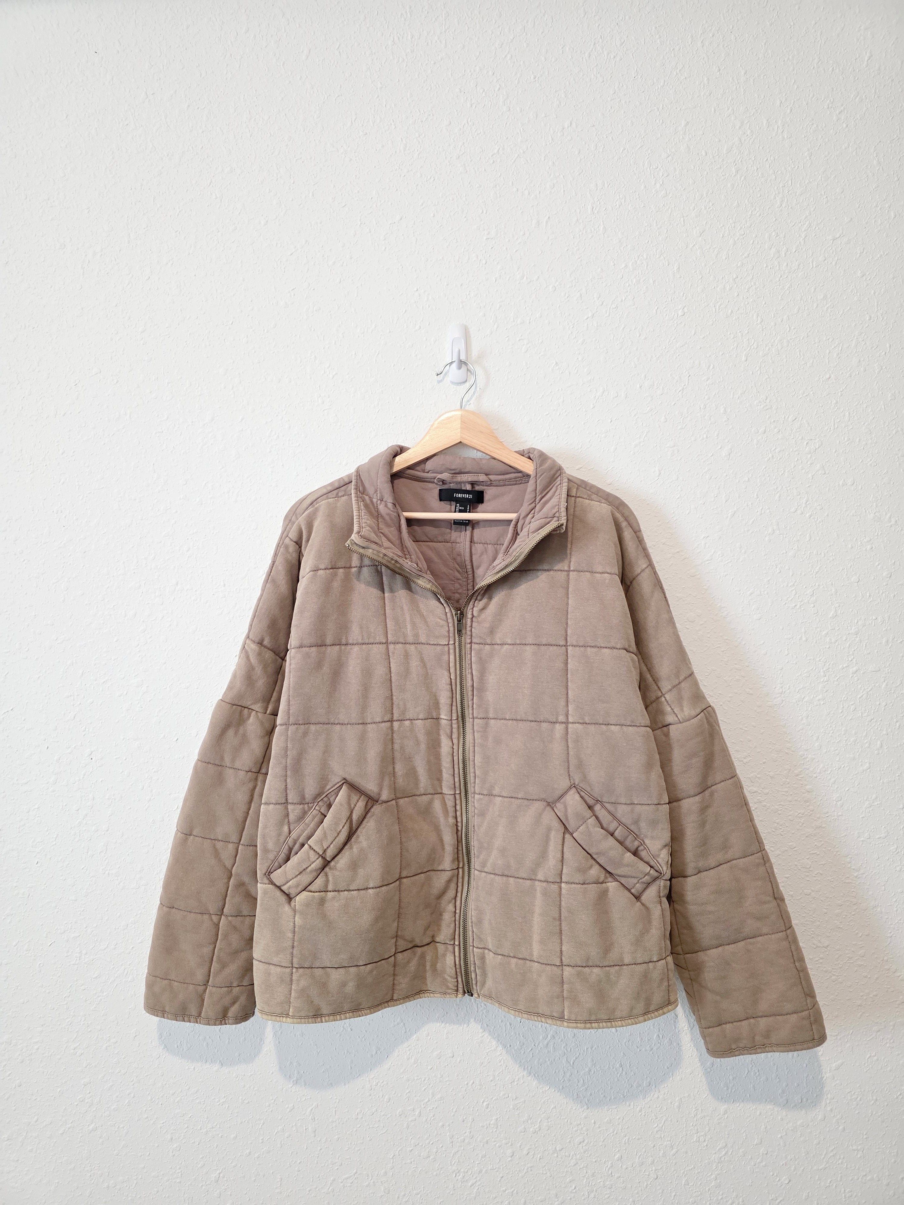 Quilted Cotton Zip Up Jacket (L)