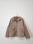 Quilted Cotton Zip Up Jacket (L)