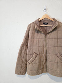 Quilted Cotton Zip Up Jacket (L)
