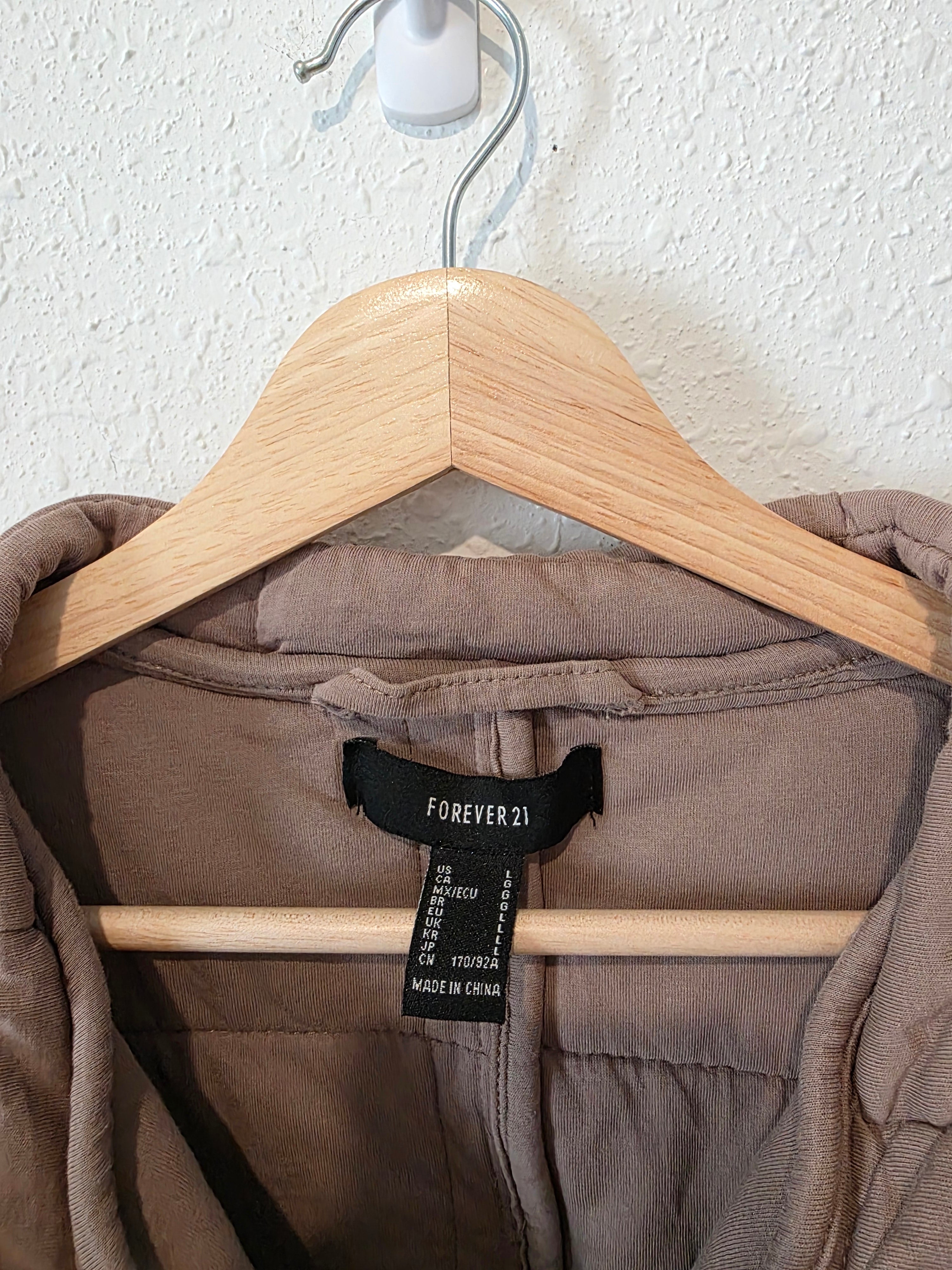 Quilted Cotton Zip Up Jacket (L)